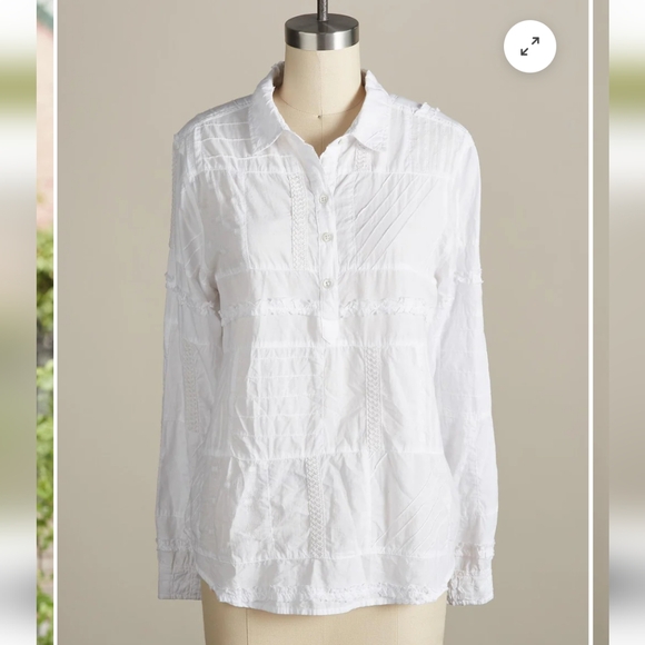 dylan Sundance Stowe Patchwork Shirt-Blue. NWT - Picture 2 of 7